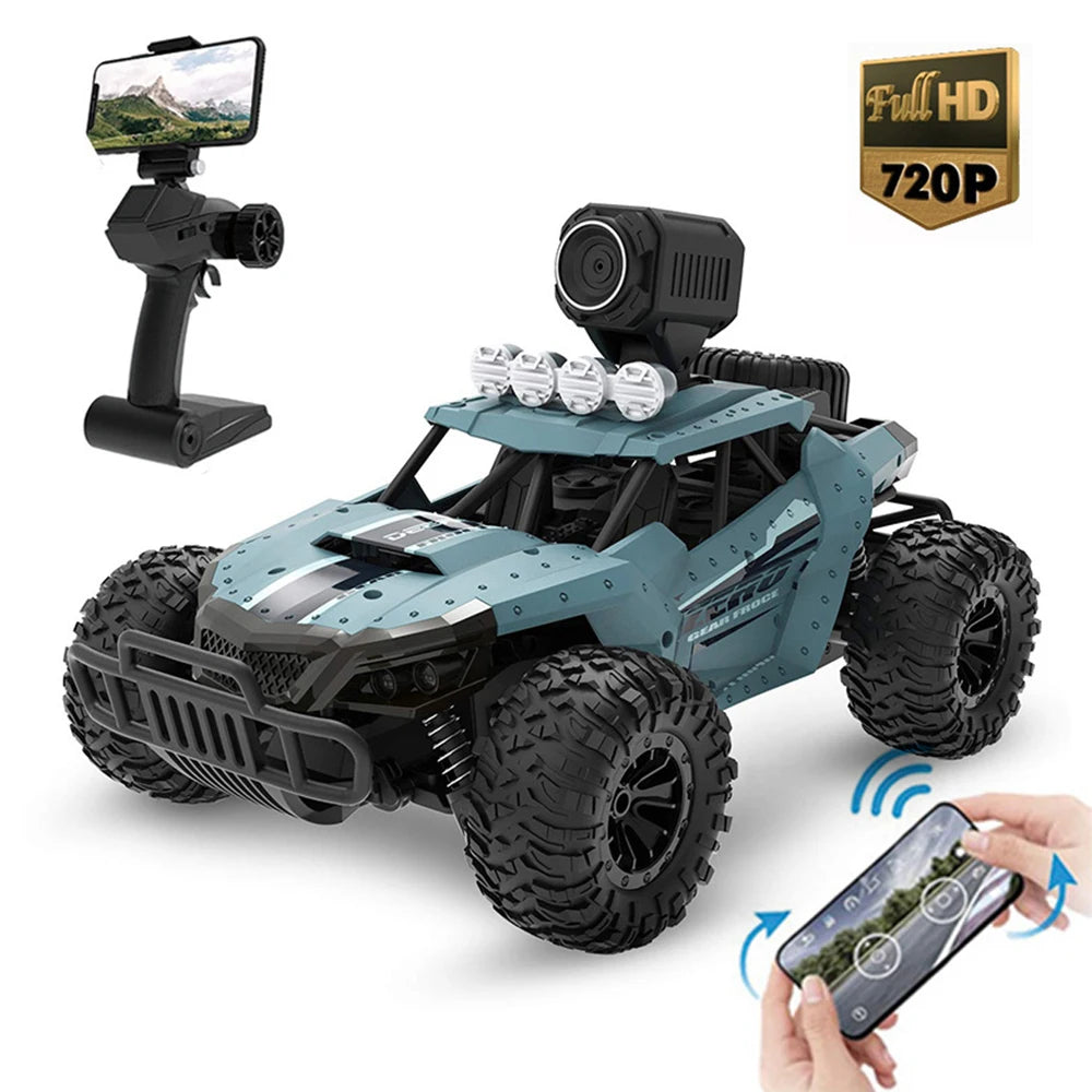 RC Car 4WD 2.4GHz Remote Control Car Climbing Vehicle With 720P HD FPV Camera 1/16 Off Road 4x4 Truck Offroad For Kids Toys Boys