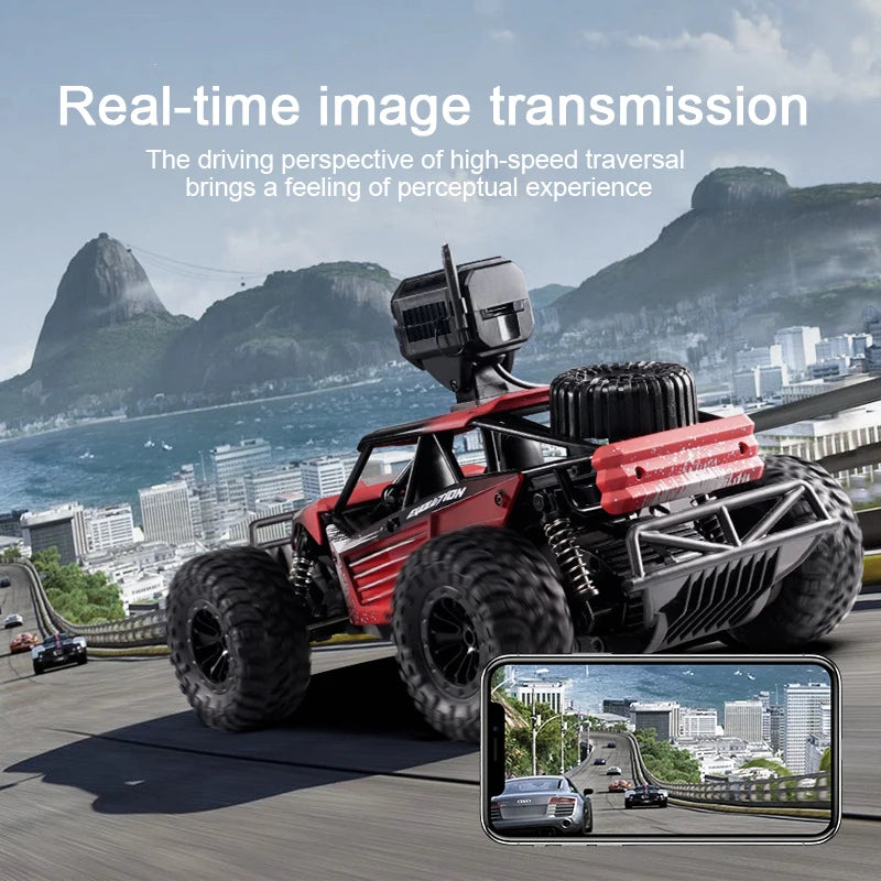 RC Car 4WD 2.4GHz Remote Control Car Climbing Vehicle With 720P HD FPV Camera 1/16 Off Road 4x4 Truck Offroad For Kids Toys Boys