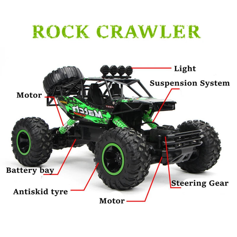 1:12 / 1:16 4WD RC Car With Led Lights 2.4G Radio Remote Control Cars Buggy Off-Road Control Trucks Boys Toys for Children