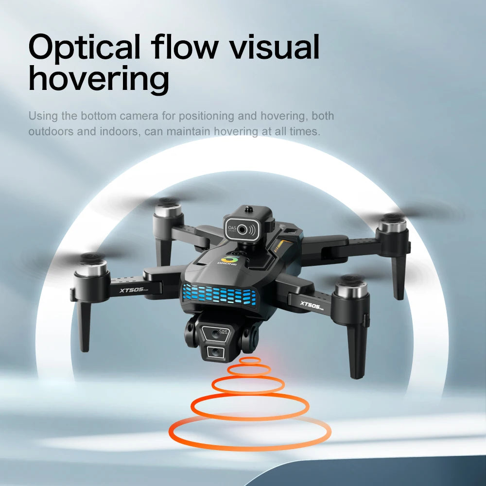 Xt505 Rc Drone with 4K Camera Folding Aerial Brushless Remote Contro Quadcopter Optical Flow Brushless Radio-Control Airplane