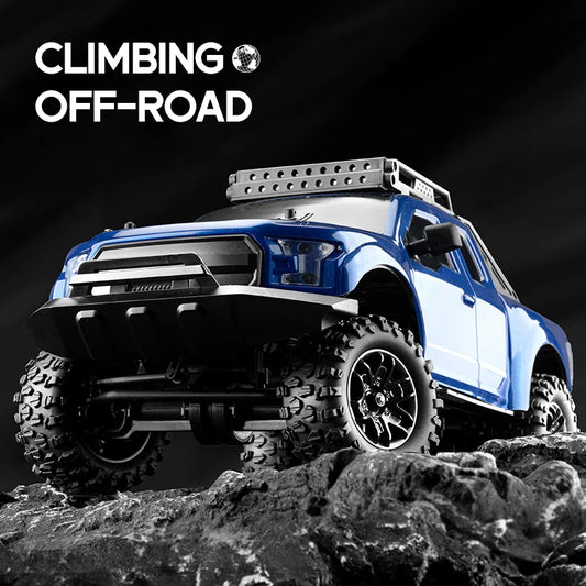 Full Scale RC Car 1:16 2.4G 4WD Rock Crawler Electric Buggy Climbing Truck LED Light On-road 1/16 For Kids Gifts Toys