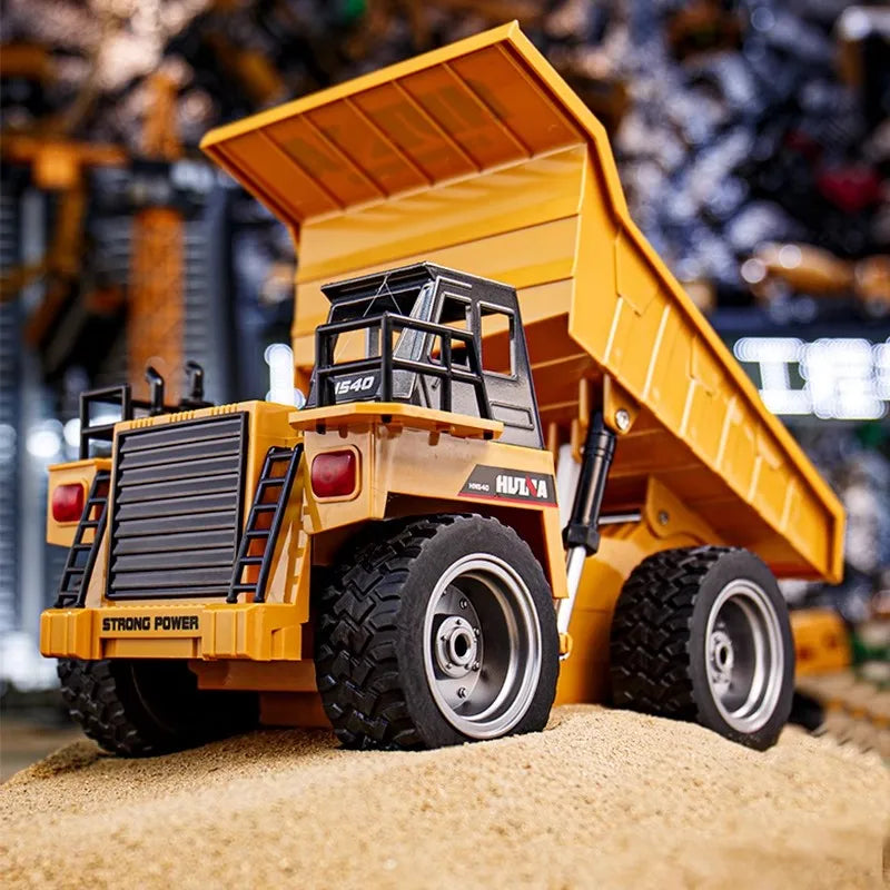 1:24 9CH RC Alloy Dump Truck Car Engineering Vehicle Forklift Heavy Excavator Remote Control Car Toys for Boys Children's Gifts