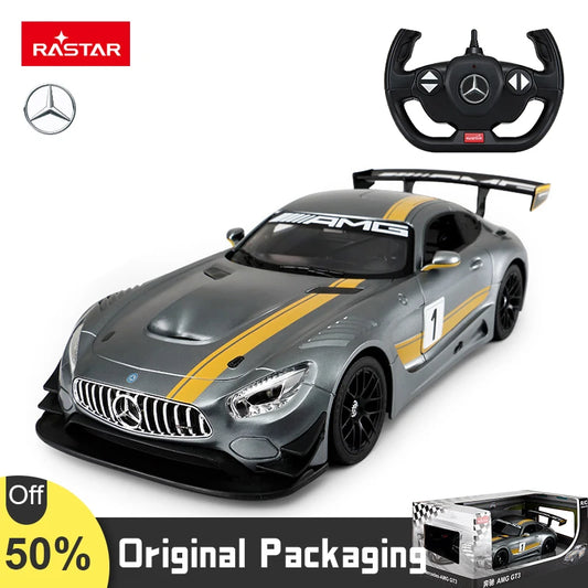 1:14 Mercedes-Benz AMG GT3 4 Channels RC Car with Led Light 2.4G Drift Remote Control Car Sports Car Model Boys Toy for Children