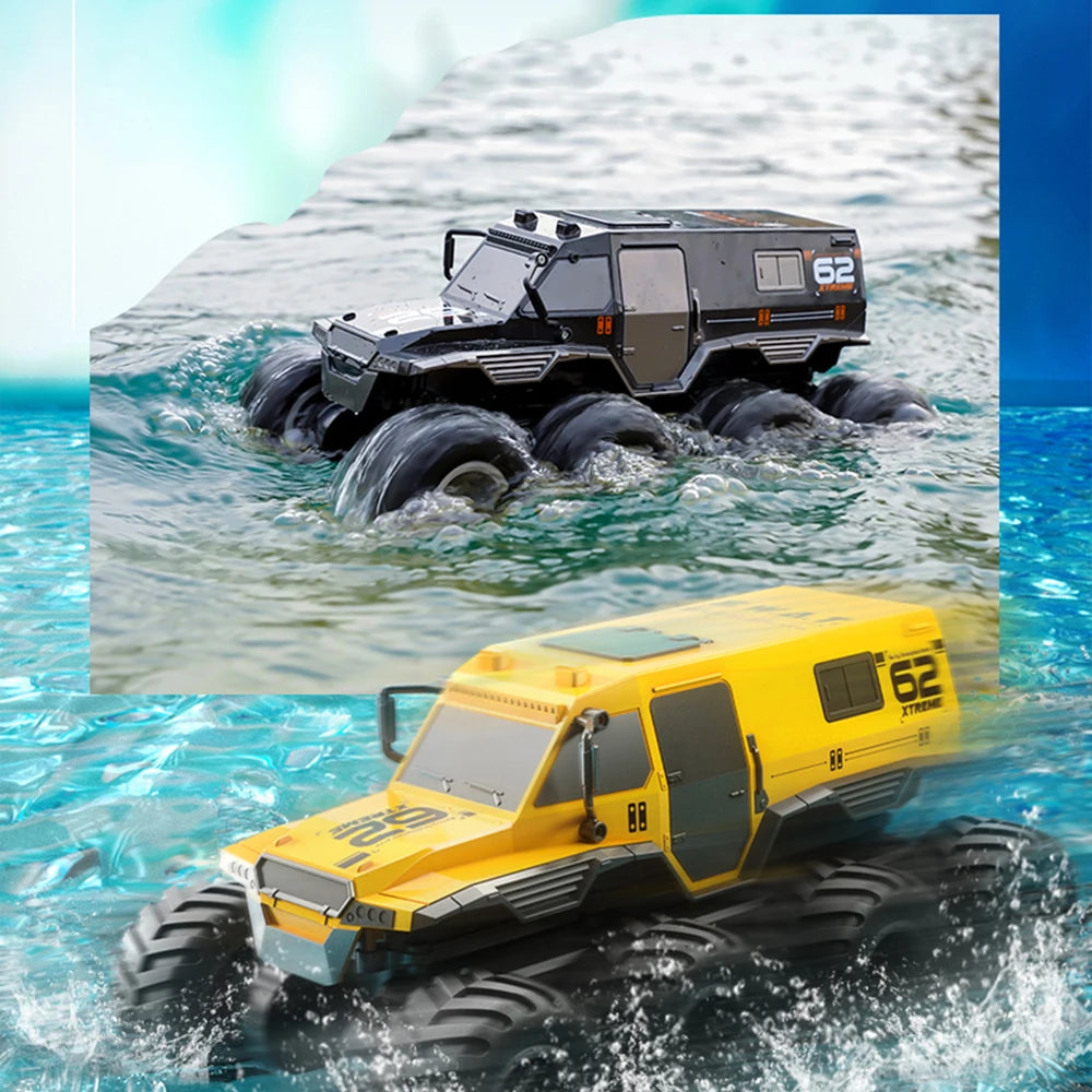 Q137 8WD RC Car 2.4G Amphibious 8 Wheel Remote Control Truck Climbing Off Road Waterproof Armored Vehicles Children's Toys