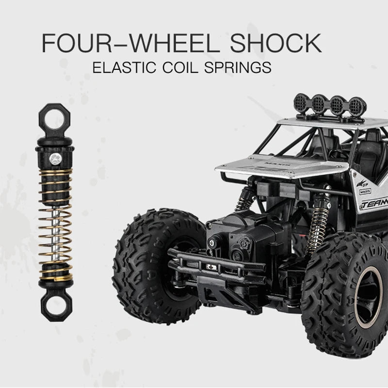 4WD 1:16 RC Car Rock Crawler With Led Lights Radio Remote Control Cars Buggy Off-Road Control Trucks for Boys VS Wltoys Toys