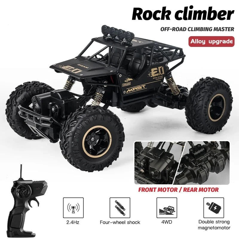 1:16 4WD RC Car With Led Lights Radio Remote Control Cars Buggy Off-Road Control Trucks Boys Toys for Children