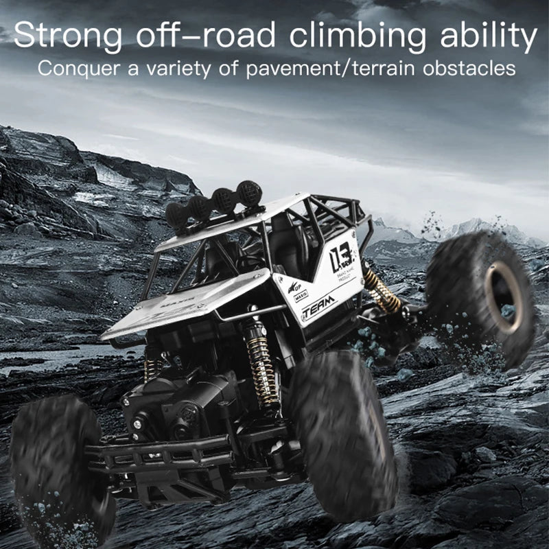 4WD 1:16 RC Car Rock Crawler With Led Lights Radio Remote Control Cars Buggy Off-Road Control Trucks for Boys VS Wltoys Toys