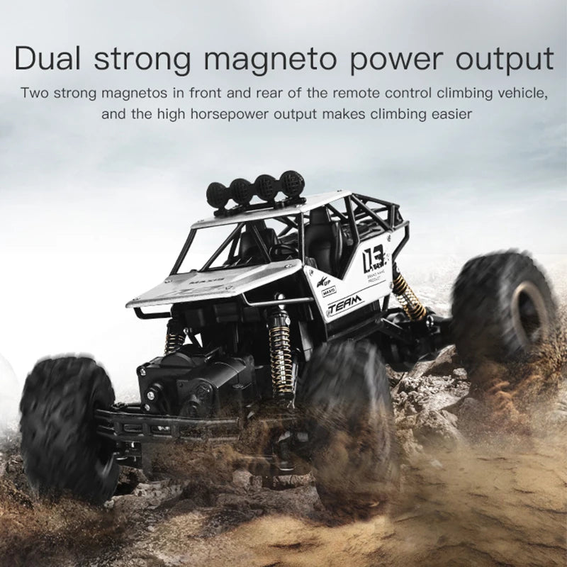 4WD 1:16 RC Car Rock Crawler With Led Lights Radio Remote Control Cars Buggy Off-Road Control Trucks for Boys VS Wltoys Toys