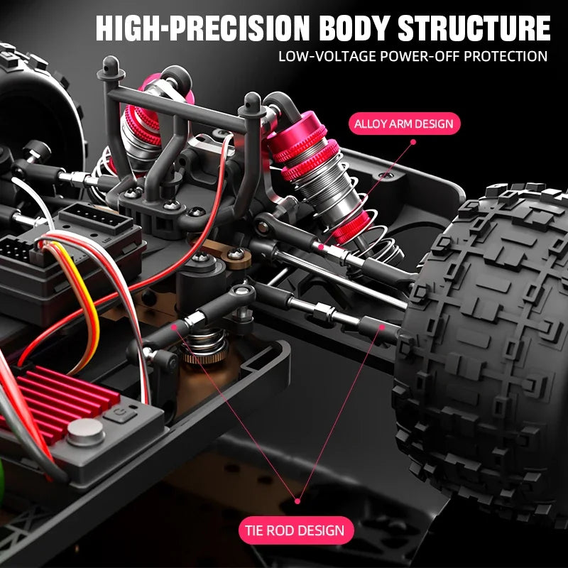 4WD RTR Brushless RC Car Off Road 4x4 High Speed Super Fast 70KM/H Remote Control Truck Drift Monster Toys for Adults Kids JJRC