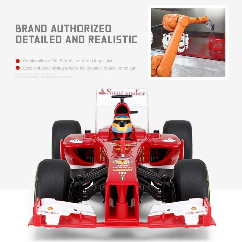 Authorized RC F1 Car 1/12 Ferrari F138 #3 Driver Helmet Team Formula Drift Racing Simulation Cars Model Children Collection Toy