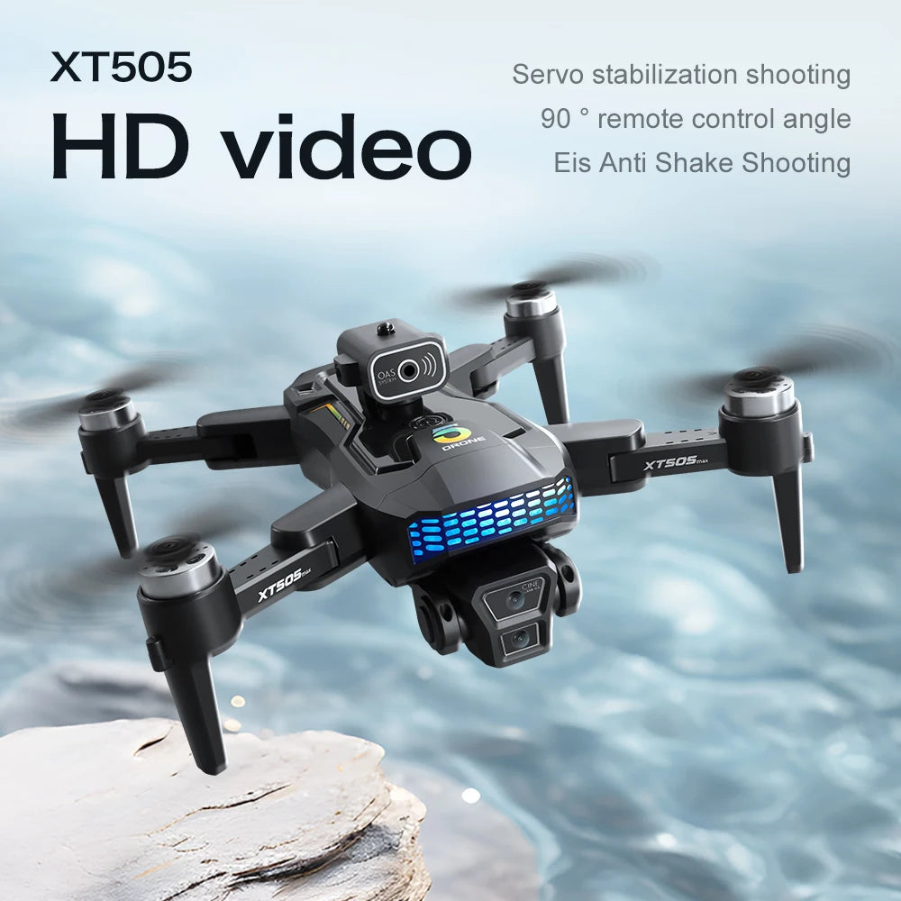 Xt505 Rc Drone with 4K Camera Folding Aerial Brushless Remote Contro Quadcopter Optical Flow Brushless Radio-Control Airplane