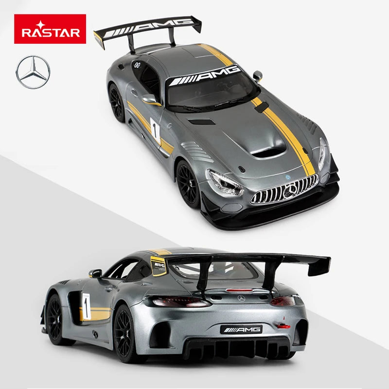 1:14 Mercedes-Benz AMG GT3 4 Channels RC Car with Led Light 2.4G Drift Remote Control Car Sports Car Model Boys Toy for Children