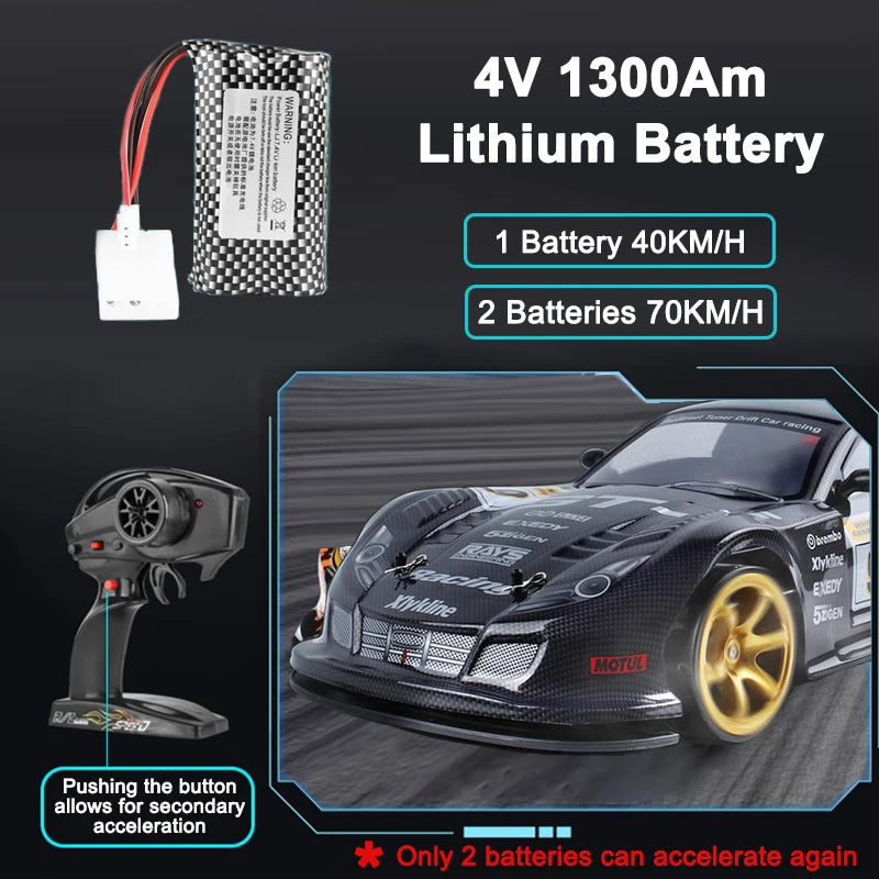 Rc Drift Toy Car With Remote Control Fast Quality High Speed 1/10 70km/H 40km/H 4x4 Helectric Car for Adult Boy Kid Gift