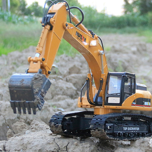 RC Excavator 2.4Ghz 6 Channel 1:24 RC Engineering Car Alloy And Plastic Excavator Boy Toy 6CH And 5CH RTR For Kid Christmas Gift